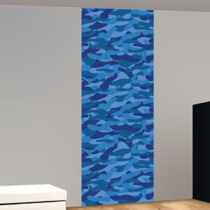 Camouflage patroon fijn in blauwe tinten