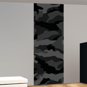 Camouflage patroon grof in grijs en zwart