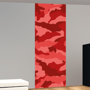 Camouflage patroon grof in rode tinten