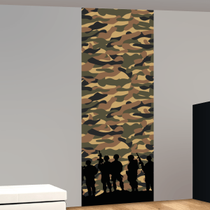Camouflage leger patroon fijn in groen-bruin-beige-zwart