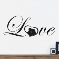 Love met hartje en koppel