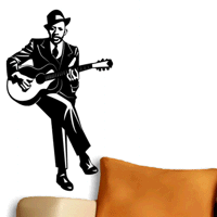 Man en gitaar