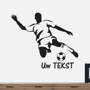 voetballer en tekst