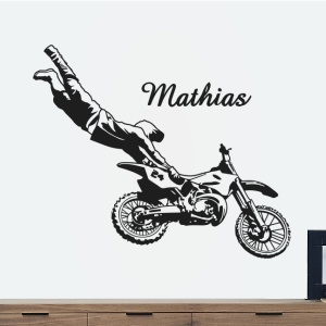 Motocross stunt + eigen tekst