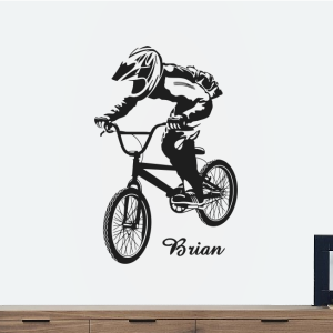 Bmx fiets met tekst