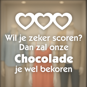 Scoren met chocolade