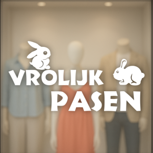 Vrolijk Pasen met 2 konijntjes