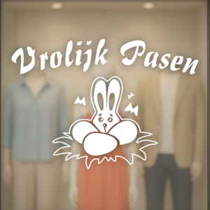 Vrolijk Pasen paashaas eitjes
