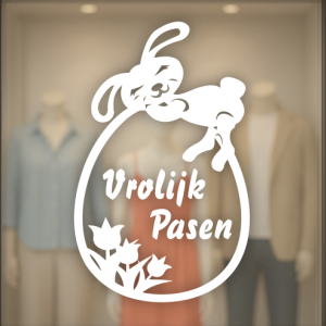 Paashaas op ei Vrolijk Pasen