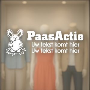 Paasactie met 2 regels tekst