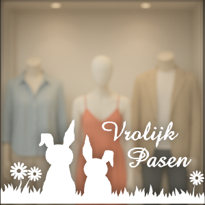 Paashaasjes in het gras