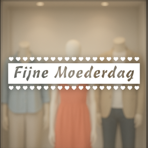 Moederdag boord met hartjes