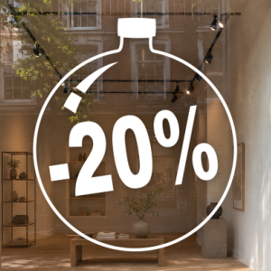Kerstbal -20% doorzichtig