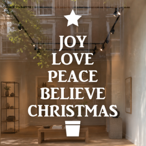 Kerstboom Joy Love Peace