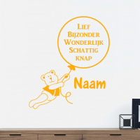 Lief beertje met ballon + naam