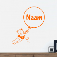 Beertje met naam in ballon