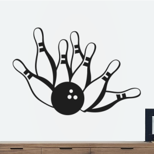 Bowlingbal en kegels