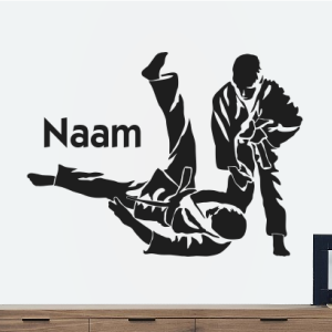 Judo gevecht met naam