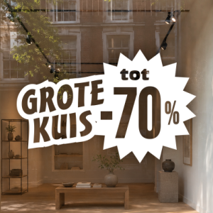 Grote kuis met korting in procent naar keuze