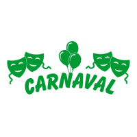 Carnaval met maskers en ballonnen