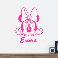 Muursticker - Minnie Mouse met naam Kinderkamer | Stickers MD891TO