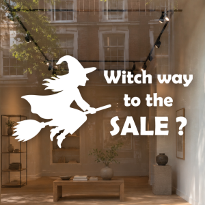 Witch way to the sale met heks naar rechts