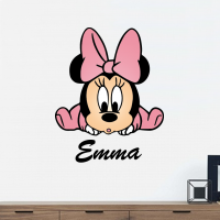 Baby Minnie Mouse met naam in kleur