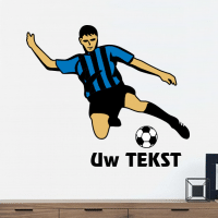 Voetballer met truitje in verschillende kleuren + naam