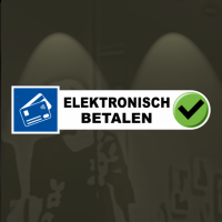 Sticker elektronisch / contactloos betalen met pictogram