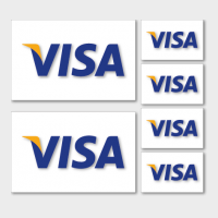 set met 6 Visa logo's