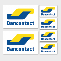 set met 6 Bancontact logo's