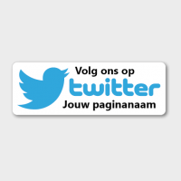 volg ons op Twitter met eigen tekst