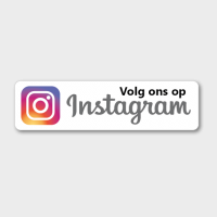 Volg ons op Instagram met logo
