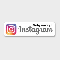 Sticker Volg ons op Instagram met logo Volg ons op Instagram met logo