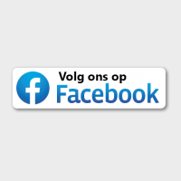 Sticker Volg ons op Facebook met logo in cirkel Volg ons op Facebook met logo in cirkel