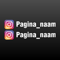 set met 2 Instagram logo's en uitgesneden naam