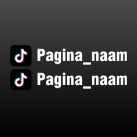 Sticker set met 2 TikTok logo's en uitgesneden naam set met 2 TikTok logo's en uitgesneden naam