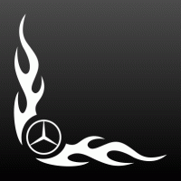 Vlammen met Mercedes