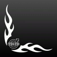 Trucksticker Vlammen met Volvo Vlammen met Volvo