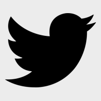 Twitter logo uitgesneden