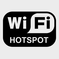 WiFi hotspot uitgesneden in rechthoek met afgeronde hoeken