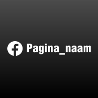 Social media sticker met uitgesneden tekst en Facebook logo