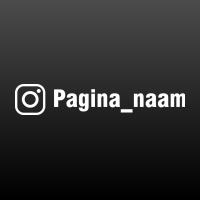 Social media sticker met uitgesneden tekst en Instagram logo