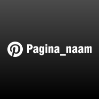 Social media sticker met uitgesneden tekst en Pinterest logo