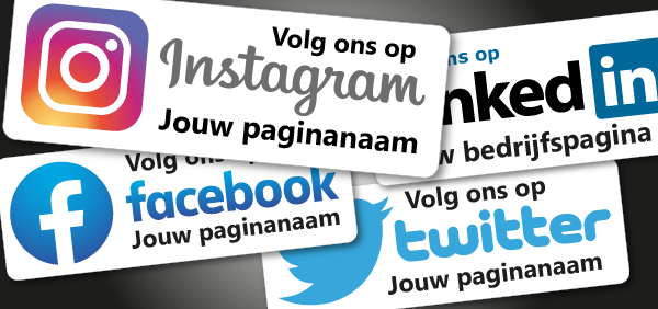 Raamstickers sociale media